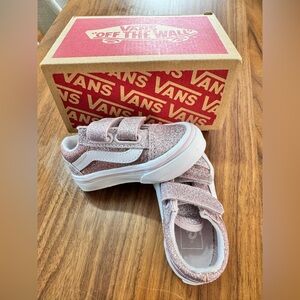 Sparkly Pink Van Shoes. Size 4.